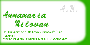 annamaria milovan business card